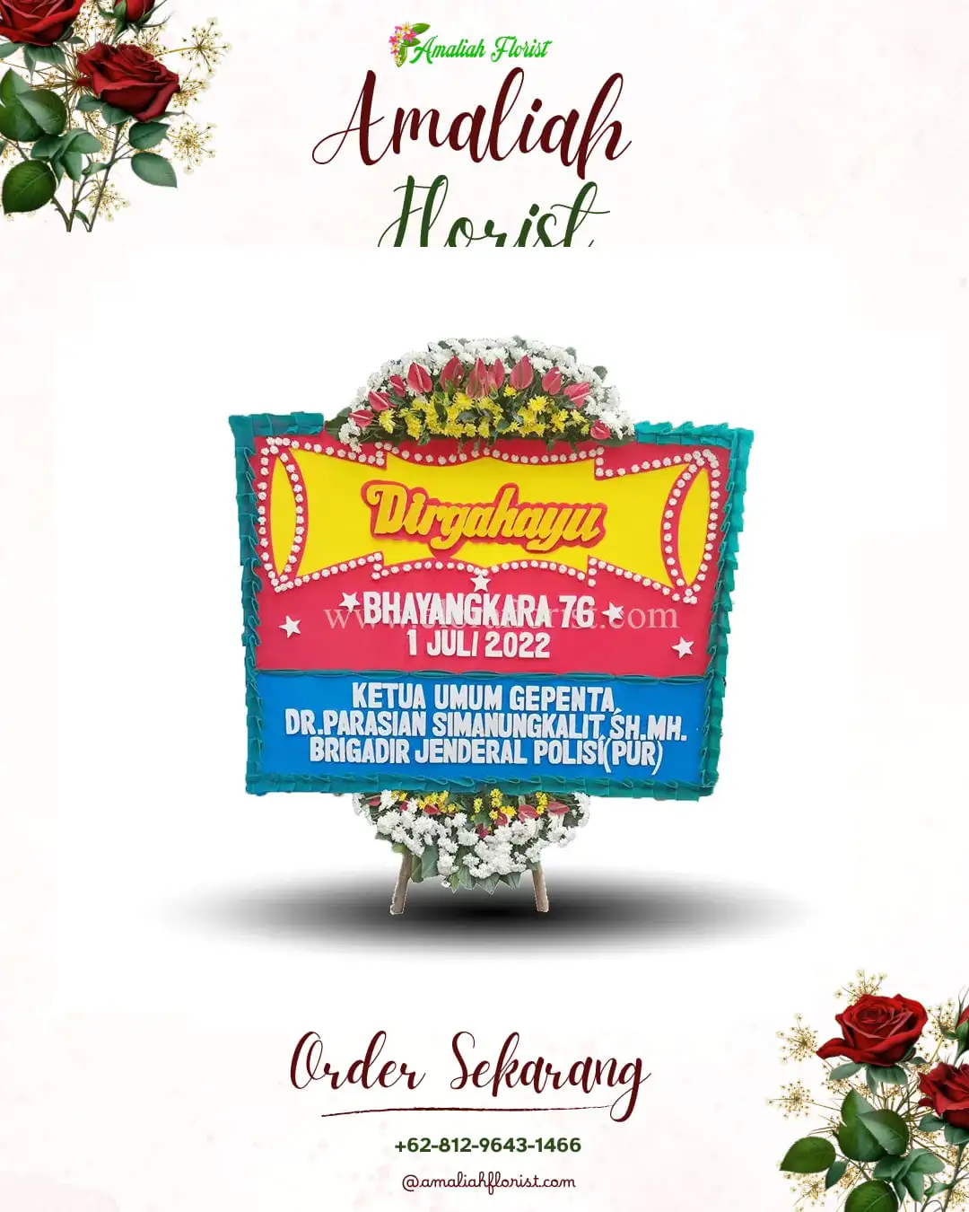 Papan Bunga HUT Ulang Tahun Lombok Tengah